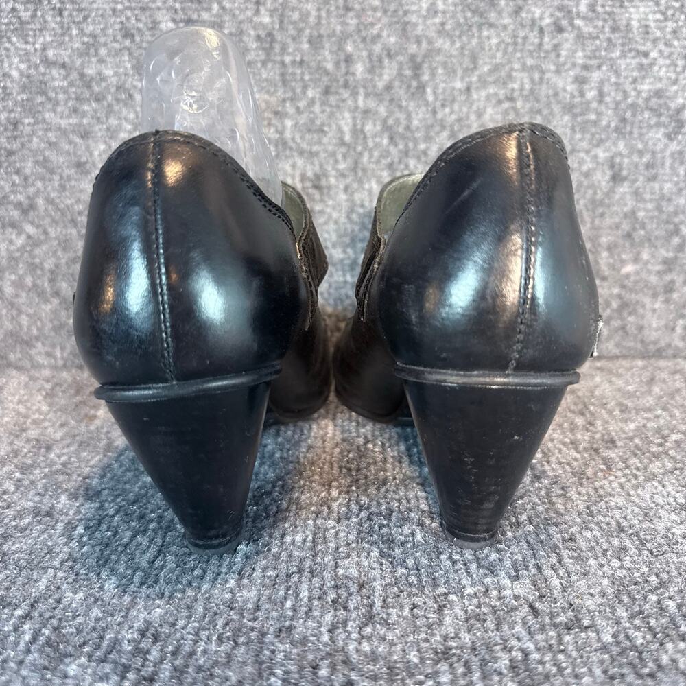 Fidji Black Leather Mary Jane Pumps Shoes Heels Womens 6 EU 36.5 Professional - Picture 4 of 10